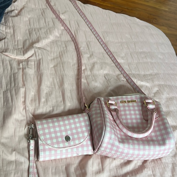 Steve Madden pink and white purse, wallet is included - Picture 1 of 1